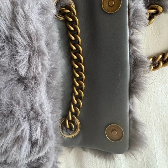 Kurt Geiger Faux Fur Chain Strap Bag - Picture 4 of 6